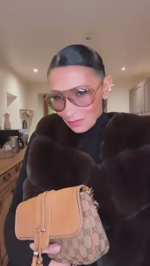 Veste sans manches Marron fourrure végan TAILLE 1 neuve