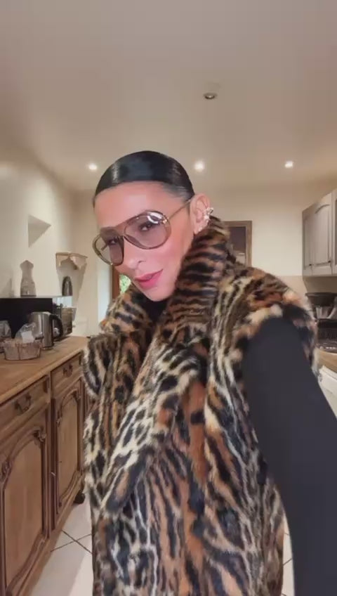 Manteau sans manches léopard neuf stella Forest